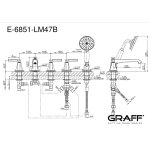 Graff Finezza Uno Bateria wannowa 5-otworowa z zestawem prysznicowym Chrom E-6851-LM47B