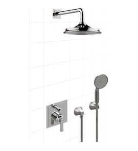 Graff Finezza Uno Zestaw natryskowy podtynkowy z deszczownicą Ø228 mm z zestawem prysznicowym kompletny Chrom UNO01