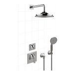 Graff Finezza Uno Zestaw natryskowy termostatyczny podtynkowy z deszczownicą Ø228 mm z zestawem prysznicowym kompletny Chrom UNO02
