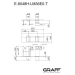 Graff Luna Bateria natryskowa podtynkowy 2-uchwytowa - element zewnętrzny Chrom E-8048H-LM36E0-T