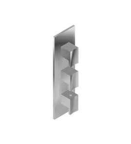 Graff Luna Bateria natryskowa podtynkowy 3-uchwytowa - element zewnętrzny Chrom E-8057-LM36E0-T