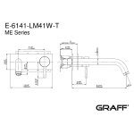 Graff M.E./M.E.25 Bateria umywalkowa 239 mm podtynkowa - element zewnętrzny Chrom E-6141-LM41W-PC-T