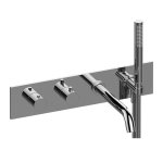 Graff M.E./M.E.25 Bateria wannowo-natryskowa termostatyczna podtynkowa z zestawem prysznicowym - element zewnętrzny Chrom EM7.690H-RH0-PC-T 