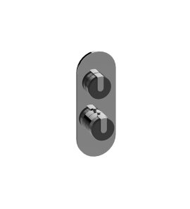 Graff MOD+ Bateria natryskowa termostatyczna podtynkowa - element zewnętrzny Chrom E-8026-R2-L1-T