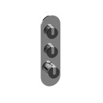 Graff MOD+ Bateria natryskowa termostatyczna 3-uchwytowa podtynkowa - element zewnętrzny Chrom E-8033-R2-L1-T