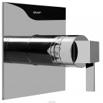 GRAFF QUBIC TRE Podtynkowy zawór termostatyczny 3/4 LUB 1/2 - elementy zewnętrzne, polerowany chrom 2390100