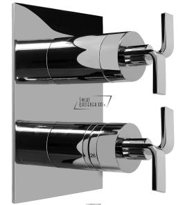 GRAFF IMMERSION Podtynkowy zawór termostatyczny i zawór odcinający 1/2 - elementy zewnętrzne, polerowany chrom 2356400
