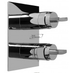 GRAFF LUNA/SADE/TARGA Podtynkowy zawór termostatyczny i zawór odcinający 1/2, polerowany chrom 2356100