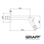 Graff Ramie ścienne 125 mm do deszczownicy Chrom E-8523