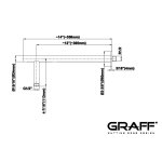 Graff Ramie ścienne 305 mm do deszczownicy Chrom E-8511