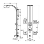 Graff Solar Zestaw natryskowy termostatyczny z deszczownicą i dyszami prysznicowymi - element zewnętrzny Chrom EE3.100A-LM31N-T