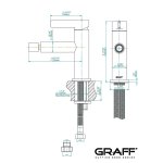 Graff Terra Bateria bidetowa jednouchwytowa Chrom E-6760-LM46