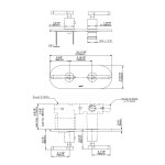 Graff Terra Bateria natryskowa termostatyczna 2-uchwytowa podtynkowa - element zewnętrzny Chrom E-8047H-C17E0-T