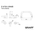 Graff Terra Bateria wannowa 3-otworowa Chrom E-6750-LM46B