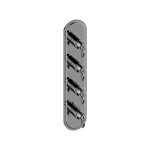 Graff Topaz Bateria prysznicowa termostatyczna 4-uchwytowa podtynkowa - element zewnętrzny Chrom E-8088-LM14E0-T