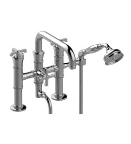 Graff Vignola Bateria wannowa nablatowa z zestawem prysznicowym Chrom E-11659-R4-C20B