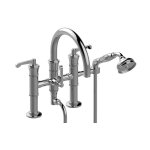 Graff Vignola Bateria wannowa nablatowa z zestawem prysznicowym Chrom E-11658-R4-LM60B