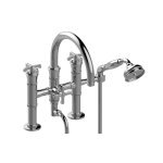 Graff Vignola Bateria wannowa nablatowa z zestawem prysznicowym Chrom E-11658-R4-C20B