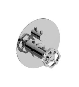 Graff Vintage Bateria natryskowa termostatyczna podtynkowa 2-drożna - element zewnętrzny  Chrom E-18036-C18E-T