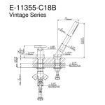 Graff Vintage Zestaw prysznicowy z przełącznikiem Chrom E-11355-C18B