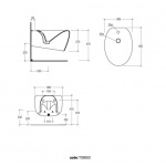 GSG Touch Bidet Wiszący 55x38,5 cm czerwony TOBISOROSSO NA MAGAZYNIE!! Tylko 1 sztuka w takiej cenie!!