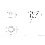 GSI Ceramica Classic Miska stojąca kompakt 54x37 biały połysk 871011