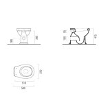 GSI Ceramica Classic Miska stojąca kompakt 54x37 biały połysk 871111