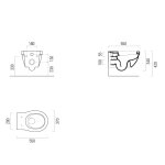 GSI Ceramica Classic Miska wisząca 55x37 biały połysk 871211