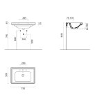 GSI Ceramica Classic Umywalka 75x50 biały połysk 8787111