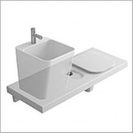 Hatria g-full 120 wielofunkcyjna ławka naścienna wc/umywalka  biała YXJW