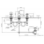 Heritage Hartlebury Bateria umywalkowa 3-otworowa chrom THRC06