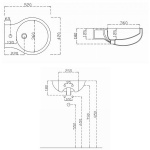      Hidra ABC Umywalka ścienna biała AB19