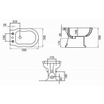 Hidra Ellade Bidet stojący Biały D14.001