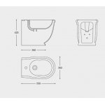 Hidra Ellade Bidet stojący Biały D24.001