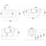 Hidra Ellade Bidet wiszący Biały DW14.001
