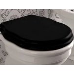 Hidra Ellade Deska sedesowa wolnoopadająca czarna, zawiasy złote DXNZO