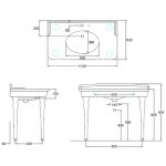 Hidra Ellade Konsola umywalkowa 112x63 cm Biała D30.001