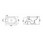 Hidra Ellade Miska WC stojąca z poziomym odpływem Biały D11.001