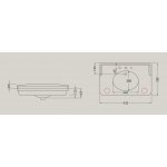 Hidra Ellade Umywalka ścienna 93x58 cm Biały D31.001