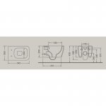        Hidra Faster Kiub Miska WC wisząca Rimless 54x36,5 cm z deską wolnoopadającą biała KIWR20.001+KIZQ.001 PROMOCJA!! W MAGAZYNIE!!