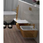 Hidra Faster Kiub Miska WC wisząca White/Gold KIWR20.013