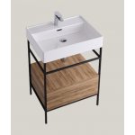Hidra Faster Kiub Stelaż pod umywalkę 60 cm czarny/dąb rustykalny KSC60.110