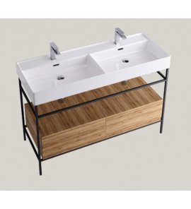 Hidra Faster Kiub Stelaż pod umywalkę 120 cm czarny/dąb rustykalny KS2C120.110