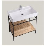 Hidra Faster Kiub Stelaż pod umywalkę 100 cm czarny/dąb rustykalny KSCP100.110