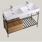 Hidra Faster Kiub Stelaż pod umywalkę 120 cm czarny/dąb rustykalny KSCG120.110