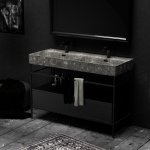                        Hidra Faster Kiub Struktura pod umywalkowa 120 cm Black matt lacquered wood KS2C12.113