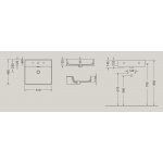 Hidra Faster Kiub Umywalka ścienna 51x46 cm Biała KI50.001