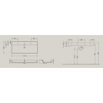 Hidra Faster Kiub Umywalka ścienna 101x46 cm Biała KI100.001