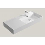 Hidra Faster Kiub Umywalka ścienna 101x46 cm z półką po lewej Biała KI100SX.001