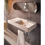 Hidra Faster Kiub Umywalka ścienna 101x46 cm z półką po lewej Biała KI100SX.001